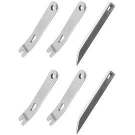 6 Pieces Multifunctional Crank Crowbar Tool, Mini Crank Crushing Bar, EDC Stainless Steel, Multifunctional Pocket Lever Bar, Portable Key Chain, Survival Scraper