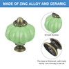 Sourcing Map 12pcs Ceramic Pumpkin Knobs, Lime Green Decorative Pulls,