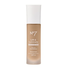 No7 Lift & Luminate Triple Action Serum Foundation - Honey - Medium-Buildable Coverage Foundation with Light Reflecting Particle & SPF 15 for Firmer, More Even Looking Skin (30ml)