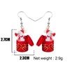 NEWEI Cute Acrylic Cartoon Christmas Snowman Earrings Drop Dangle Decoration