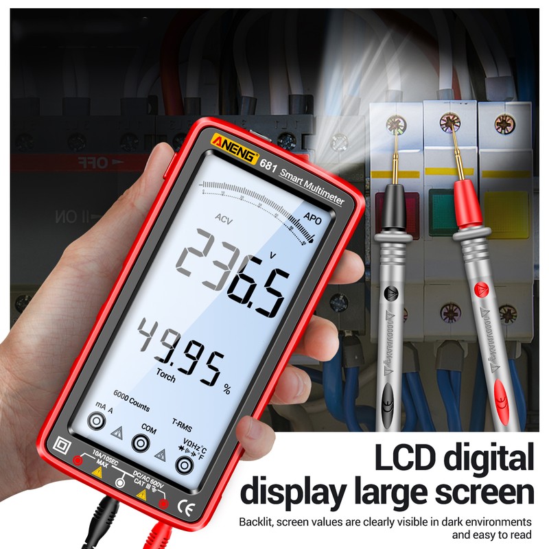 ANENG 681 6000 Counts Digital Multimeter Smart Anti-burn Rechargeable Universal