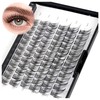 Cluster Lashes,Lankiz Individual Eyelashes C Curl 10-16mm Reusable DIY Individual
