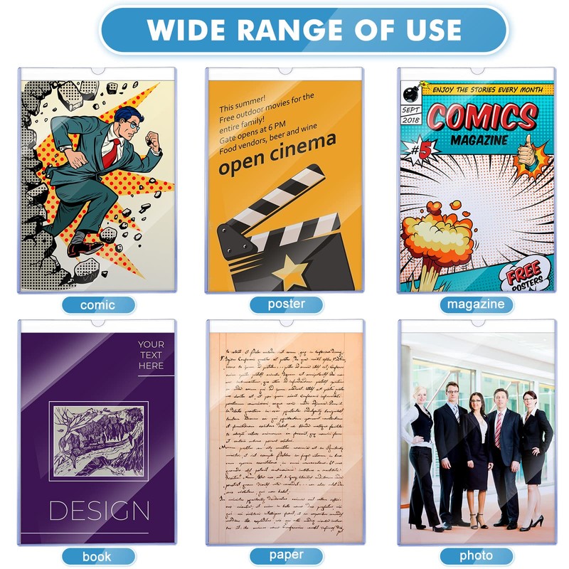 Yexiya 15 Pcs Comic Book Sleeves 7.6 x 10.7 Inch