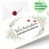 Laurea Verde 50 Wedding Invitation Cards with Envelopes and Stickers
