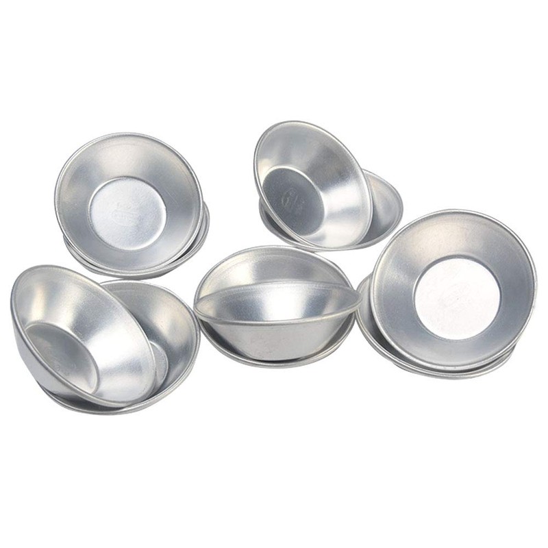 JASOLYI 10pcs Aluminum Egg Tart Molds,Tart Tin Pudding Moulds,Muffin Tin