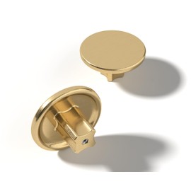 monti hardware | 10 Pack Brushed Satin Gold 1.6 Inch Diameter | Solid Metal Cabinet Pulls Bathroom Home Decor Drawer Knobs | Stainless Metal Kitchen Cabinet Handles | Grappa Collection