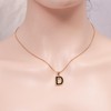TaYolnFaSo Enamel Letter Necklace for Women 18K Gold Plated Herringbone