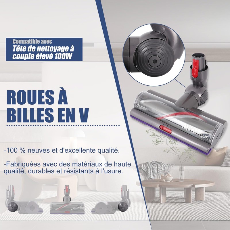 Ball Wheel and Soleplate Wheel Compatible with Dyson 35W 50W
