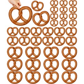 36 Pcs Pretzel Cutouts Oktoberfest Party Decor German, 4.5",6",8.3"