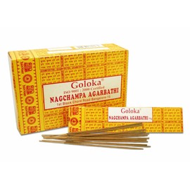 Nag Champa INCIENSO NAG GOLOKA Amarillo Original 16GR