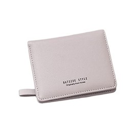 Oyccen Women's Short Wallet Slim Purse Girls Purse Card Holder Small Clutches, gray, Casual
