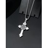 Swordgod St Benedict Crucifix Necklace for Men Women 925 Sterling