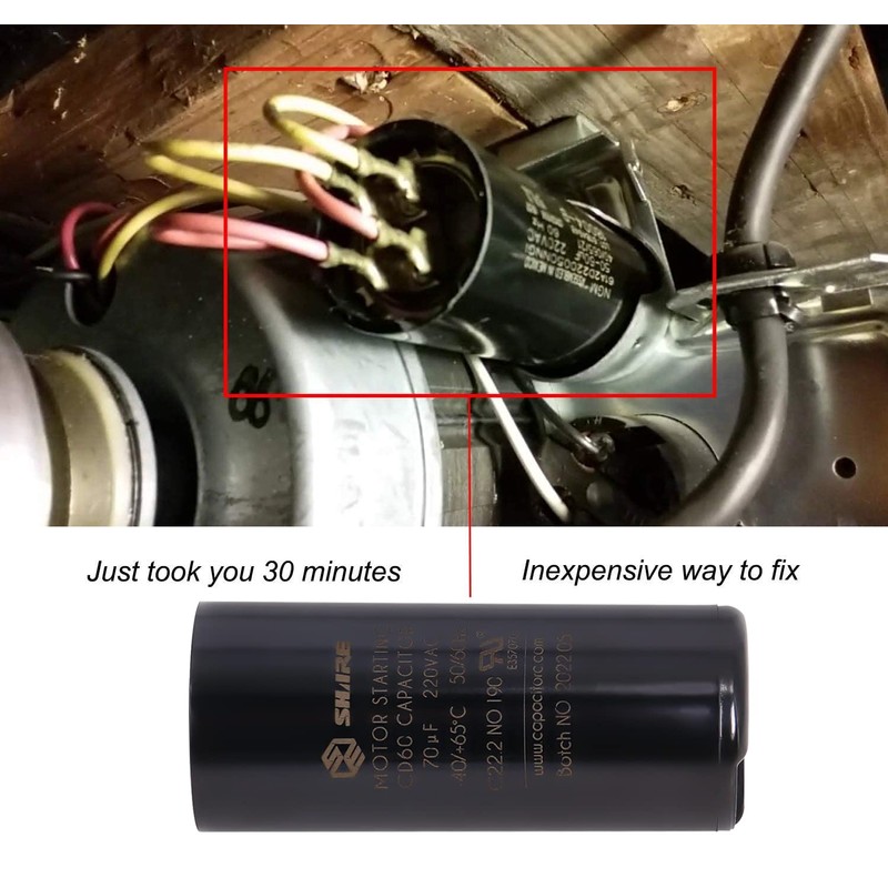 19988A Capacitor Compatible with Genie 1/2hp openers, 70 MFD 220