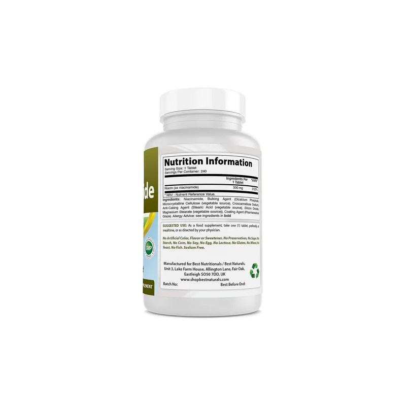 Niacinamida 500mg Con B3 Aux Juventud Piel Americano Prime 1