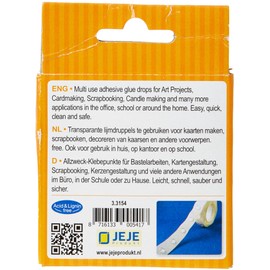 JEJE Multi Glue Drops-4 mm, Synthetic Material, 11 x 8.1 x 2.2 cm