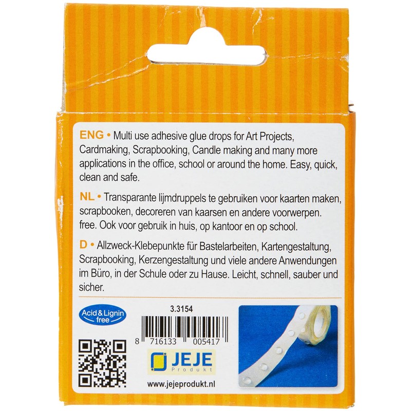 JEJE Multi Glue Drops-4 mm, Synthetic Material, 11 x 8.1