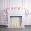 MDSTBN Pink Eucalyptus Garland with Lights, 6FT Spring Garland Faux