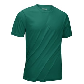 KEFITEVD Men's T-Shirts Breathable Moisture Wicking Shirts Dry Fit Golf Shirts Athletic Workout Shirts UPF 50+ Sun Protection Running Shirts Emerald Green