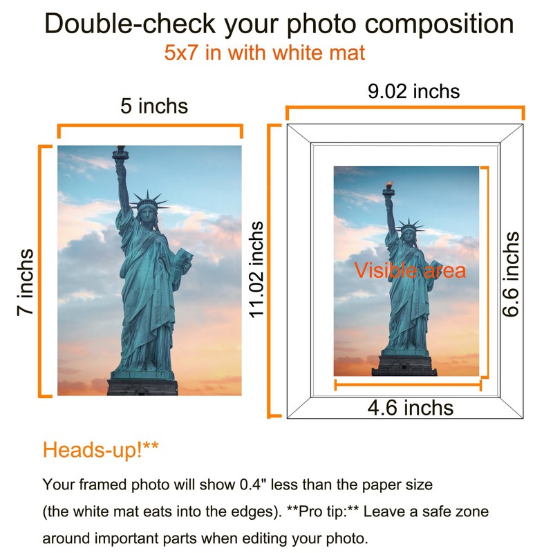 SESEAT 8x10 Picture Frame Brown Set of 6, Display Pictures