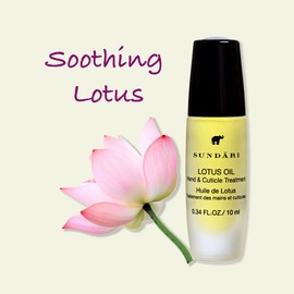 SUNDARI Lotus Hand & Cuticle Oil - 0.34 Fl Oz, Hydrating Treatment, Pure Lotus Oil, Instantly Absorbing Roll-On, Floral Scent, All Natural Ingredients