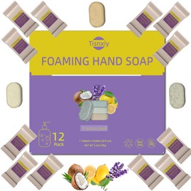 Tisnxiy Foaming Hand Soap Tablet Refills - 12 Count- 96 fl oz total (12x 8 fl oz) - Eco-Friendly Foaming Hand Soap Refill - Gentle on Hands, Kind to Earth - Variety Fragrance Pack