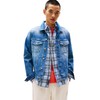 Tommy Jeans Men's Lightweight Trucker Jacket with Embroidered Logo, Denim