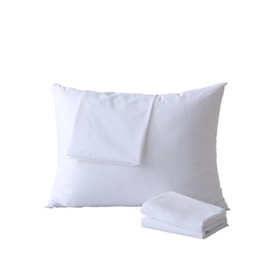 4 Pack Pillow Protectors with Zip King Size Pillow Cases Set of 4 Wrinkle Fade Resistant , Super Soft & Breathable Pillow Protectors , White Pillow Case Covers 20x36 Inches