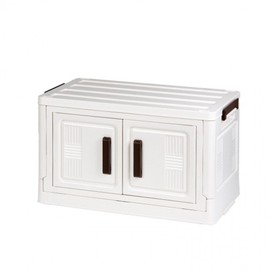 1-stage opaque foldable movable small item organization living box front open plastic organizer 45CM 3ea