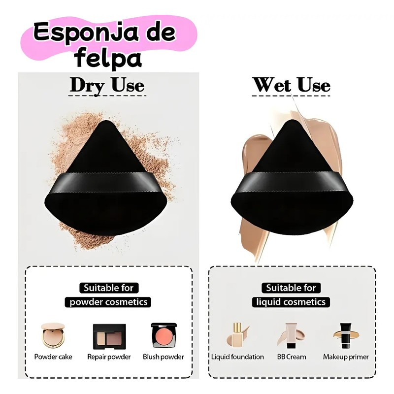 45pzs Brochas Maquillaje Base Profesional Kit Con Esponjas