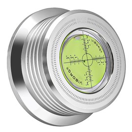 Tertullus Record Player Disc Record Weight, 60 Hz Record Stabiliser Support Weight, Plate Clamp LP Disc Stabiliser Turntable with Spirit Level for LP Vinyl Turntable (Silver)