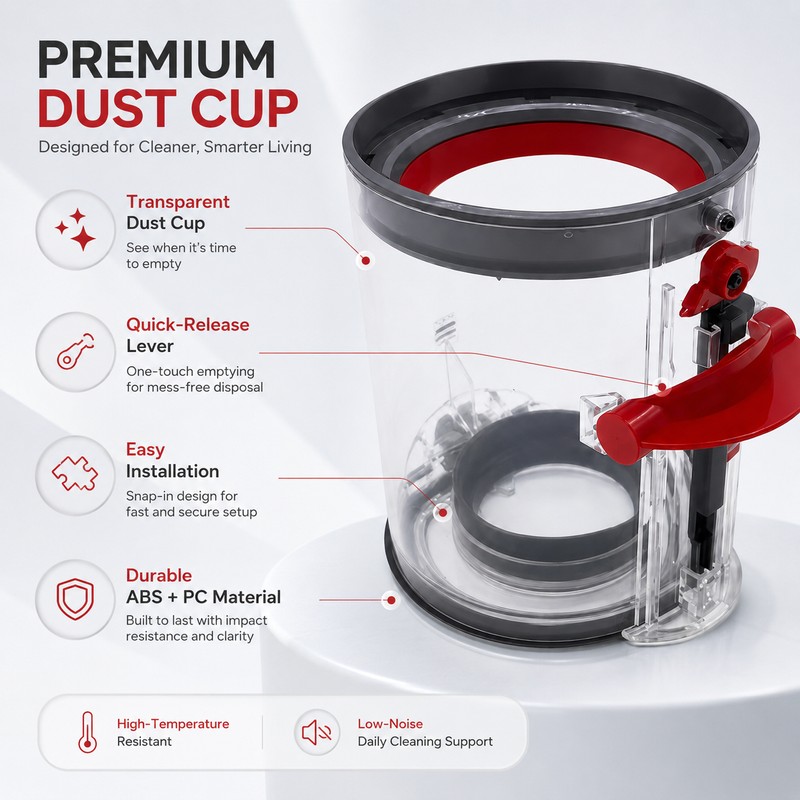 Dust Bin Replacement for Dyson V11 Vacuums – Compatible Plastic
