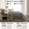 tohrisa Cotton Striped Quilt Set, Ultra Soft 3 Pieces Queen