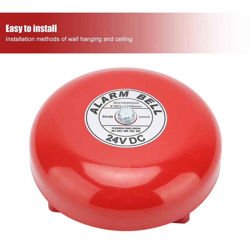 6 Inches Carbon Steel Internal Strike Type Electric Bell 95db