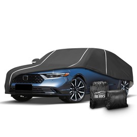 Fluorescent Strip Design Waterproof Car Cover for Honda Accord Sedan/Coupe 2001-2024 All Weather 6 Layers Full Car Cover Safe Parking at Night with Storage Bag