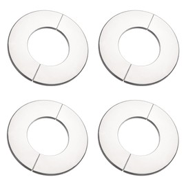 sourcing map Wall Split Flange, Stainless Steel Round Escutcheon Plate for 28mm Diameter Pipe 4Pcs