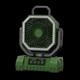 Multifunctional LED Light Usb Outdoor Fan 4 Speed Portable Standing Fan Household 20000mah Rechargeable Camping Fan F6Scolor: Army Green, Plug Type: TYPE-C