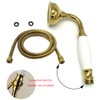 HOMEDEC Traditional Telephone Style Brass Handheld Showerhead with 59inch Hose