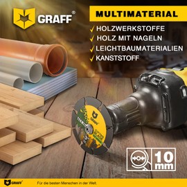 Cutting Disc Wood 76 mm Carbide Multi Wheel Cutting Disc for Cutting Wood, Plastic and Plastic 76 mm GRAFF Termit