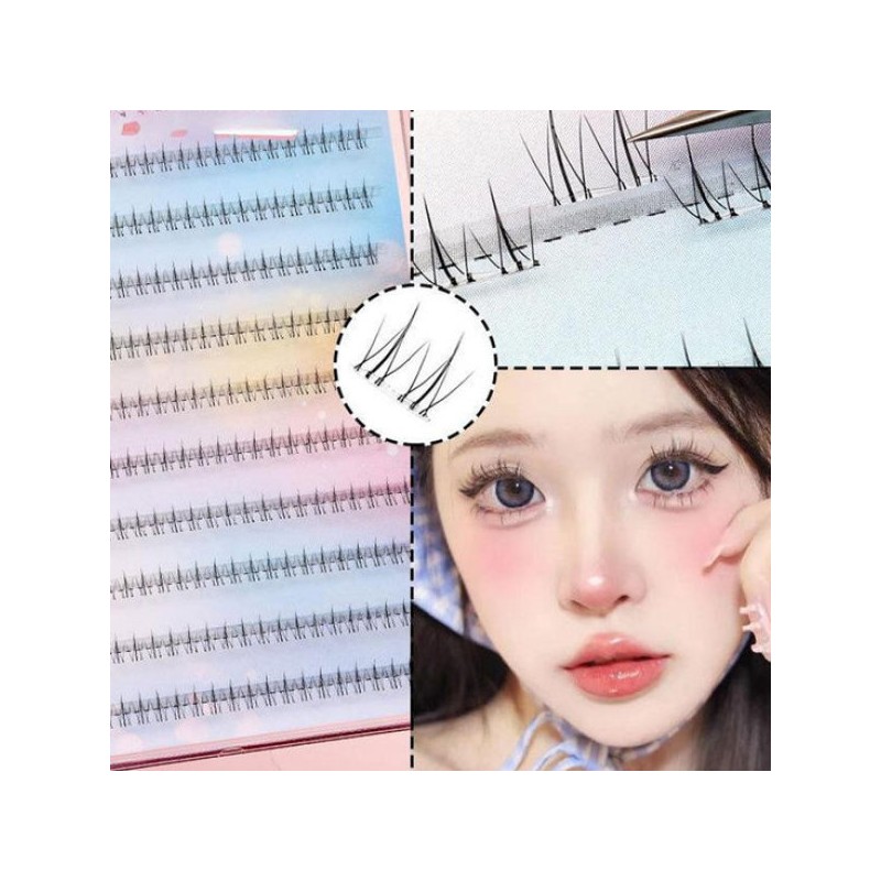 Hollizi 솔비 노글루 부분 연장 가닥 인조 속눈썹 키트 Solbi