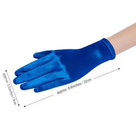 BABEYOND Short Opera Satin Gloves for Wedding, Evening, Special Occasion, Wrist Length Tea Party