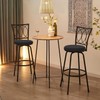 Deisy Dee 4PCS Round Bar Stool Seat Covers Stretch Round