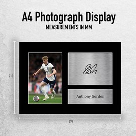 HWC Trading A4 Anthony Gordon England Gifts Printed Signed Autograph Picture for Football Fans and Supporters - A4