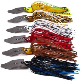 Yonphy Jig Fishing Lures, Blade Spinner-Bait, Bass Fishing Lure, Chatter Fishing Lure Baits for Pike Pikeperch and Perch