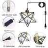 JLOWCO Gold Moravian Star Hanging Light with 16.5ft Plug-in Cord,Farmhouse