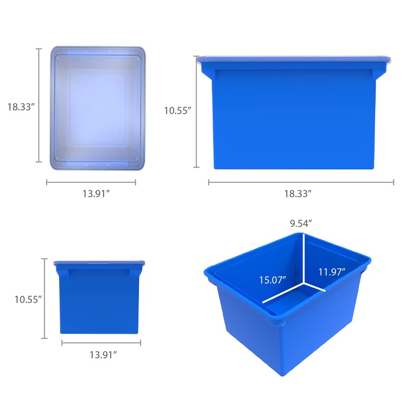 Storex Portable File Tote, 18.5 x 14.25 x 10.88 Inches,