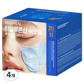Mediheal Derma Hyaluronic Acid Deep Moisturizing Modeling Pack, 4 Pieces / 메디힐 더마 히알루론산 속보습 모델링 팩, 4개