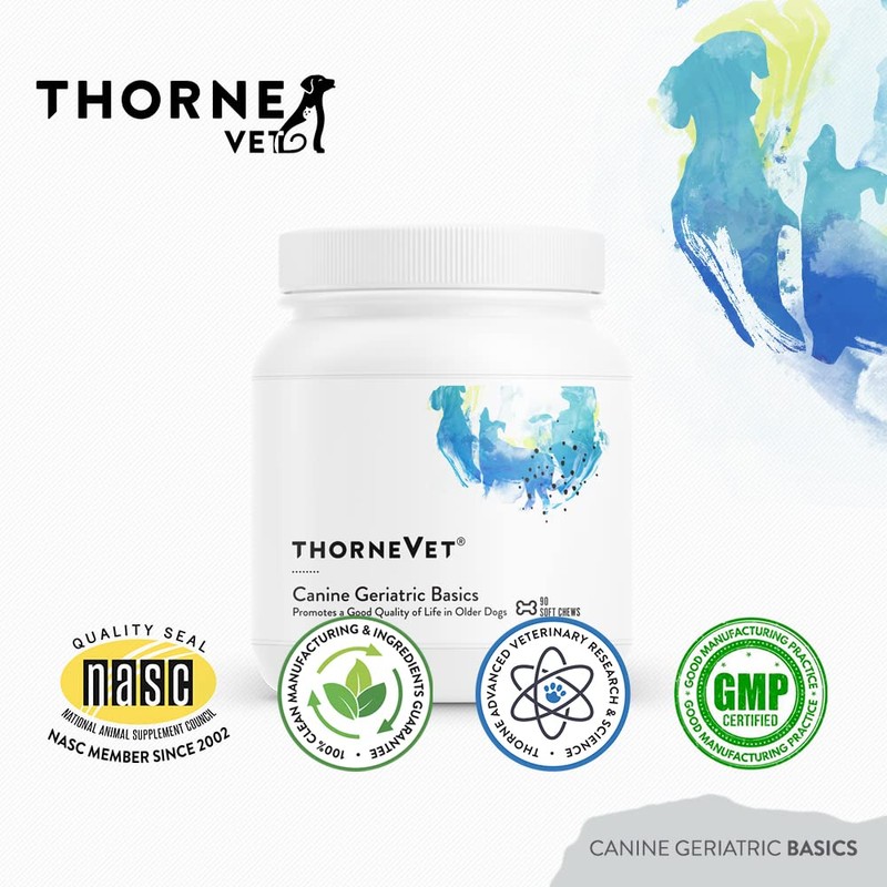 ThorneVET Canine Geriatric Basics – Senior Dog Multi-Vitamin/Mineral Formula Supports