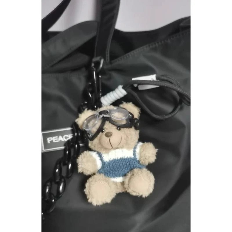 Cute Flash Camera Bear Plush Doll Bag Pendant - Creative
