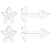 Clear Plastic Earrings for Sports,20g Clear Spacers 6 Pairs Invisible