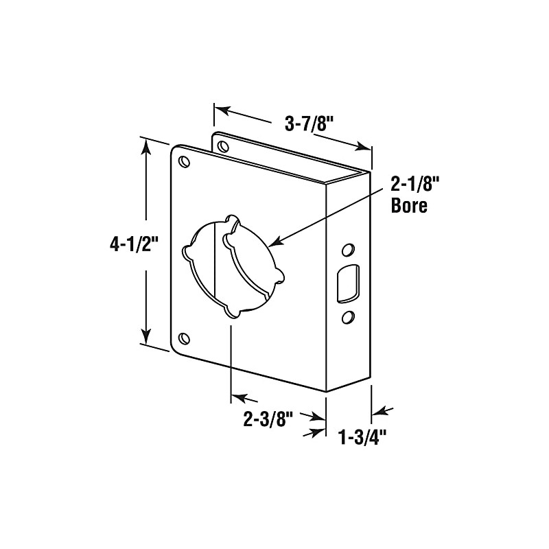 Prime-Line U 9590 Stainless Steel Lock and Door Reinforcement Plate
